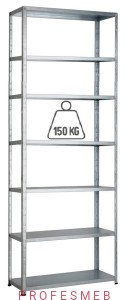 Regał metalowy 250x94x30cm 7 półek 150kg/p ocynkowany skręcany śrubowo na dokumenty w archiwum i do magazynu   