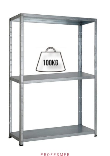 Regał metalowy na dokumenty skrecany srubowo 3 polkowa mocna solidna PROFESMEB polecana 100kg udzwig.jpg