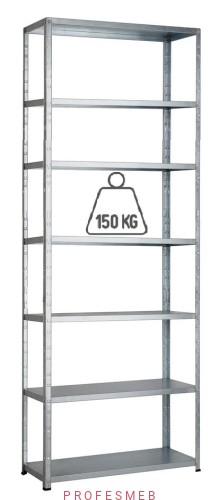 Regał metalowy do archiwum i magazynu skręcany śrubowo z 7 półkami 150 kg na półkę stalowy mocny solidny ocynkowany niska cena producent Profesmeb.jpg