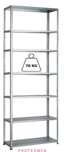 Regał metalowy do archiwum i magazynu skręcany śrubowo malowany z 7 półkami 70 kg na półkę regał stalowy mocny solidny ocynkowany niska cena producent Profesmeb.jpg