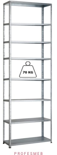 Regał metalowy do archiwum i magazynu skręcany śrubowo malowany z 8 półkami 70 kg na półkę regał stalowy mocny solidny ocynkowany niska cena producent Profesmeb.jpg