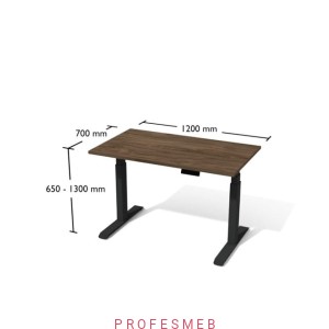 Biurko z elektryczną regulacją wysokości 1200 x 700 Bse2-7