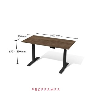 Biurko z elektryczną regulacją wysokości 1400 x 700 Bse3-7 