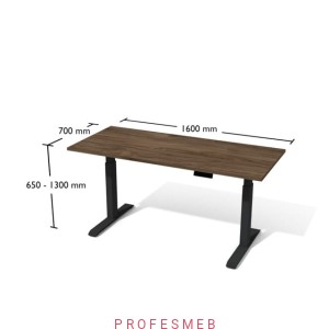 Biurko z elektryczną regulacją wysokości 1600 x 700 Bse4-7