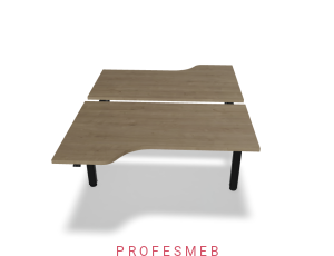 Biurko typu Bench z elektryczną regulacją wysokości blat kształtowy 1400 x 1890 mm Ogi Drive Bench  