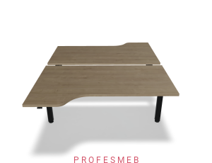 Biurko typu Bench z elektryczną regulacją wysokości blat kształtowy 1600 x 2090 mm Ogi Drive Bench 