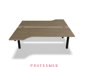 Biurko typu Bench z elektryczną regulacją wysokości blat kształtowy 1800 x 1890 mm Ogi Drive Bench  