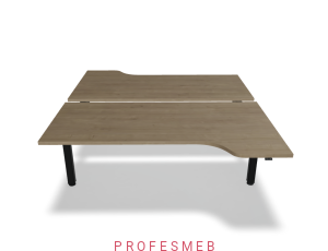 Biurko typu Bench z elektryczną regulacją wysokości blat kształtowy 1800 x 2090 mm Ogi Drive Bench