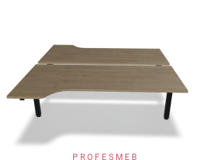 Biurko typu Bench z elektryczną regulacją wysokości blat kształtowy 2000 x 2090 mm Ogi Drive Bench 