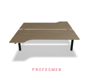 Biurko typu Bench z elektryczną regulacją wysokości blat kształtowy 2000 x 2090 mm Ogi Drive Bench  