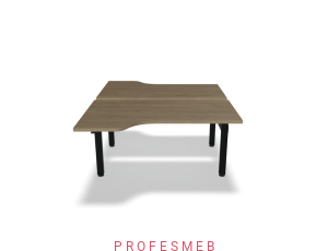 Biurko typu Bench z elektryczną regulacją wysokości blat kształtowy 1400 x 1890 mm Ogi Drive Bench