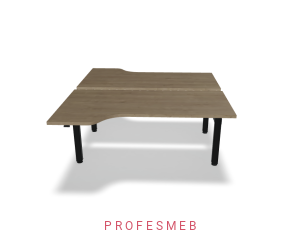 Biurko typu Bench z elektryczną regulacją wysokości blat kształtowy 1600 x 1890 mm Ogi Drive Bench  