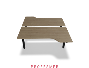 Biurko typu Bench z elektryczną regulacją wysokości blat kształtowy 1600 x 1890 mm Ogi Drive Bench 