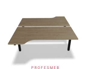 Biurko typu Bench z elektryczną regulacją wysokości blat kształtowy 1800 x 2090 mm Ogi Drive Bench   