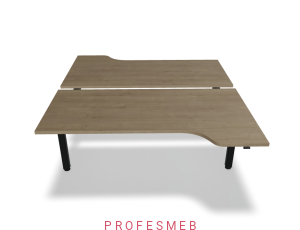 Biurko typu Bench z elektryczną regulacją wysokości blat kształtowy 1800 x 2090 mm Ogi Drive Bench