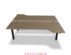 Biurko typu Bench z elektryczną regulacją wysokości blat kształtowy 2000 x 1890 mm Ogi Drive Bench  