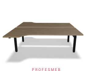 Biurko typu Bench z elektryczną regulacją wysokości blat kształtowy 2000 x 2090 mm Ogi Drive Bench