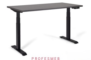 Biurko z regulacją elektryczną blatu oraz zapamiętywaniem do 3 pozycji 1600 x 700 mm Active I BIAŁY - ANTRACYT 