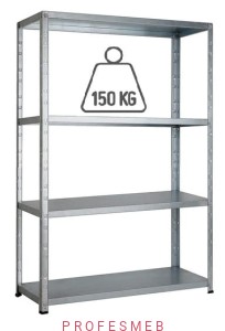 Regał metalowy magazynowy 100x80x60cm malowany 4 półki 150kg/p przemysłowy warsztatowy do magazynu