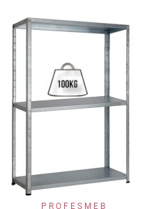 Regał metalowy magazynowy 150x80x60cm malowany 3 półki 100kg/p przemysłowy warsztatowy do magazynu