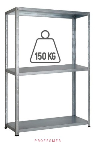 Regał warsztatowy malowany przemysłowy na sekcje produkcji i warsztaty skrecany srubowo 3 polkowa mocna solidna PROFESMEB polecana 150kg udzwig.jpg