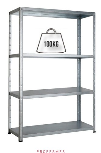 Regał warsztatowy ocynkowany przemysłowy na sekcje produkcji i warsztaty skrecany srubowo 4 polkowa mocna solidna PROFESMEB polecana 100kg udzwig.jpg