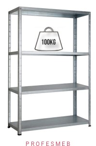 Regał metalowy magazynowy 150x94x50cm ocynkowany 4 półki 100kg/p przemysłowy warsztatowy do magazynu