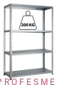 Regał magazynowy malowany przemysłowy na sekcje produkcji i warsztaty skrecany srubowo 4 polkowa mocna solidna PROFESMEB polecana 200kg udzwig.jpg