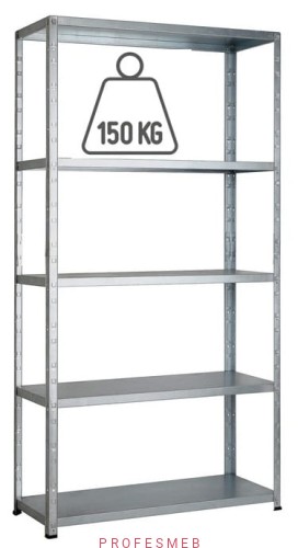 Regał magazynowy ocynkowany przemysłowy na sekcje produkcji i warsztaty skrecany srubowo 5 polkowa mocna solidna PROFESMEB polecana 150kg udzwig.jpg