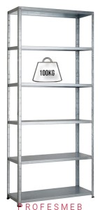 Regał metalowy magazynowy 250x118x40cm malowany 6 półek 100kg/p przemysłowy warsztatowy do magazynu