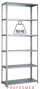 Regał metalowy magazynowy 250x94x50cm malowany 6 półek 150kg/p przemysłowy warsztatowy do magazynu