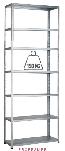 Regał magazynowy ocynkowany przemysłowy na sekcje produkcji i warsztaty skrecany srubowo 7 polkowa mocna solidna PROFESMEB polecana 100kg udzwig.jpg