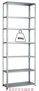 Regał metalowy magazynowy 300x94x50cm ocynkowany 7 półek 80kg/p przemysłowy warsztatowy do magazynu