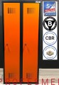 SUM 420wst kolorowa szafka ubraniowa do szatni pracowniczej BHP 800 Malow Grafitowo pomarańczowa Profesmeb, szafa metalowa szatniowa socjalna, szafki metalowe Poznań, Warszawa, Wrocław ,Kraków