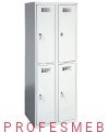 Metalowa Szafka szkolna 4 skrytkowa SUS 322 ubraniowa do szatni szkolne, szafka 4 drzwiowa najtaniej w Profesmeb.pl
