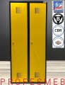 SUM 420 Wst kolorowa szafka ubraniowa do szatni pracowniczej BHP 800 Malow Grafitowo żółta Profesmeb Mebiuro, szafa metalowa szatniowa socjalna