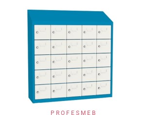 Metalowa szafka śniadaniowa ze skrytkami na klucz sus 255 w