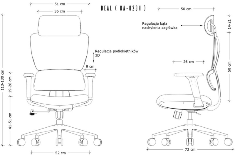 wymiary-fotela-biurowego-DEAL-do-pracy