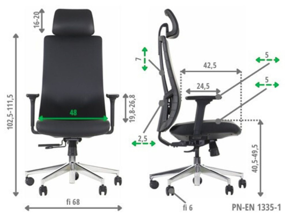 Wymiary ergonomicznego krzesła odpowiadajacego na nowe dyrektywy sprawdz 2025 rok z profesmeb 